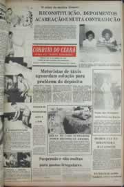 Página do jornal Correio do Ceará de janeiro de 1977