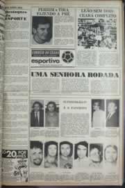 Página do jornal Correio do Ceará de janeiro de 1977