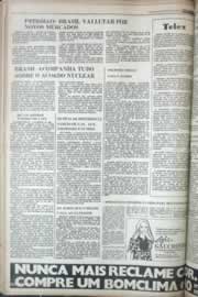 Página do jornal Correio do Ceará de janeiro de 1977