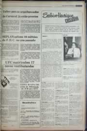 Página do jornal Correio do Ceará de janeiro de 1977