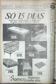 Página do jornal Correio do Ceará de janeiro de 1977