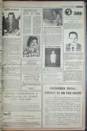 Página do jornal Correio do Ceará de janeiro de 1977