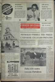 Página do jornal Correio do Ceará de janeiro de 1977