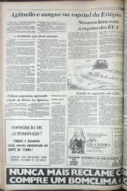 Página do jornal Correio do Ceará de janeiro de 1977