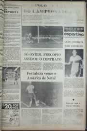 Página do jornal Correio do Ceará de fevereiro de 1977