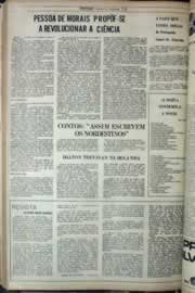 Página do jornal Correio do Ceará de fevereiro de 1977