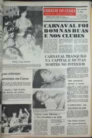 Página do jornal Correio do Ceará de fevereiro de 1977