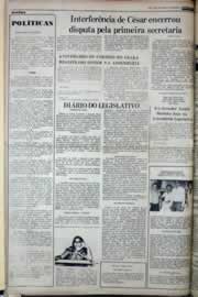 Página do jornal Correio do Ceará de março de 1977