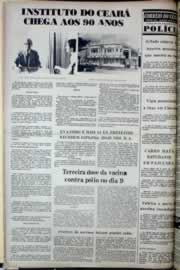Página do jornal Correio do Ceará de março de 1977