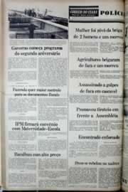 Página do jornal Correio do Ceará de março de 1977