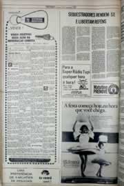 Página do jornal Correio do Ceará de março de 1977