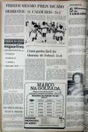 Página do jornal Correio do Ceará de março de 1977