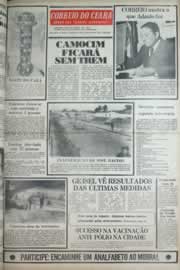 Página do jornal Correio do Ceará de março de 1977
