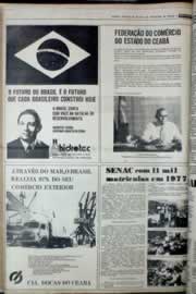 Página do jornal Correio do Ceará de março de 1977