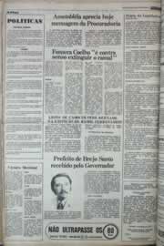 Página do jornal Correio do Ceará de março de 1977