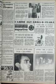 Página do jornal Correio do Ceará de março de 1977