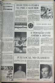 Página do jornal Correio do Ceará de março de 1977