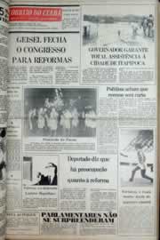 Página do jornal Correio do Ceará de abril de 1977