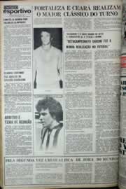 Página do jornal Correio do Ceará de abril de 1977