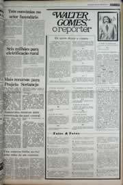 Página do jornal Correio do Ceará de abril de 1977