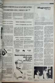 Página do jornal Correio do Ceará de abril de 1977