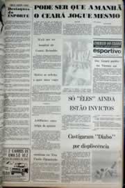 Página do jornal Correio do Ceará de abril de 1977