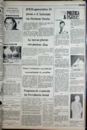 Página do jornal Correio do Ceará de abril de 1977