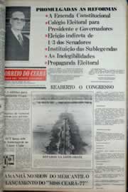 Página do jornal Correio do Ceará de abril de 1977