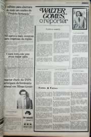 Página do jornal Correio do Ceará de abril de 1977