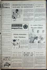 Página do jornal Correio do Ceará de abril de 1977