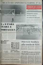 Página do jornal Correio do Ceará de abril de 1977