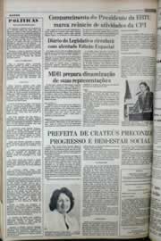 Página do jornal Correio do Ceará de abril de 1977