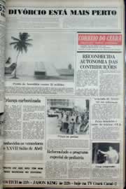 Página do jornal Correio do Ceará de abril de 1977