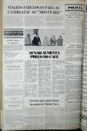 Página do jornal Correio do Ceará de abril de 1977