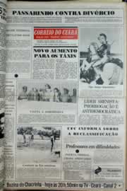 Página do jornal Correio do Ceará de abril de 1977