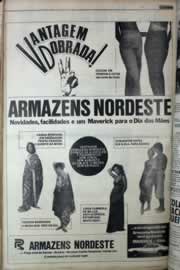 Página do jornal Correio do Ceará de abril de 1977
