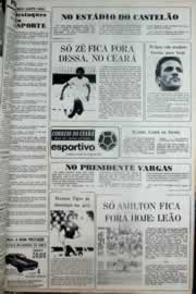 Página do jornal Correio do Ceará de abril de 1977