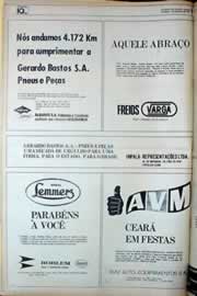 Página do jornal Correio do Ceará de setembro de 1977