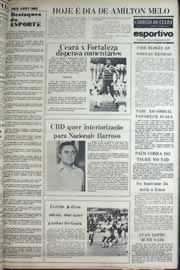 Página do jornal Correio do Ceará de setembro de 1977