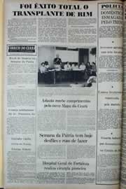 Página do jornal Correio do Ceará de setembro de 1977