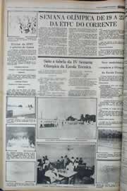 Página do jornal Correio do Ceará de setembro de 1977