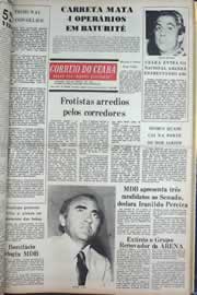 Página do jornal Correio do Ceará de outubro de 1977