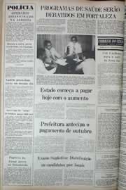 Página do jornal Correio do Ceará de outubro de 1977