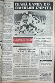 Página do jornal Correio do Ceará de outubro de 1977