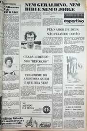 Página do jornal Correio do Ceará de outubro de 1977