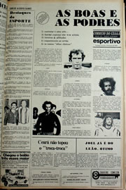 Página do jornal Correio do Ceará de janeiro de 1978