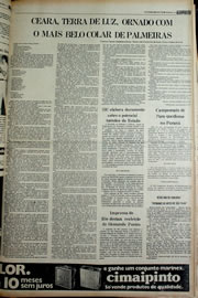 Página do jornal Correio do Ceará de janeiro de 1978