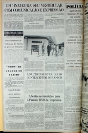 Página do jornal Correio do Ceará de janeiro de 1978