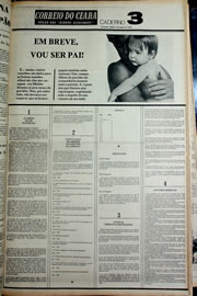 Página do jornal Correio do Ceará de janeiro de 1978