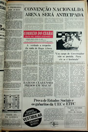 Página do jornal Correio do Ceará de janeiro de 1978